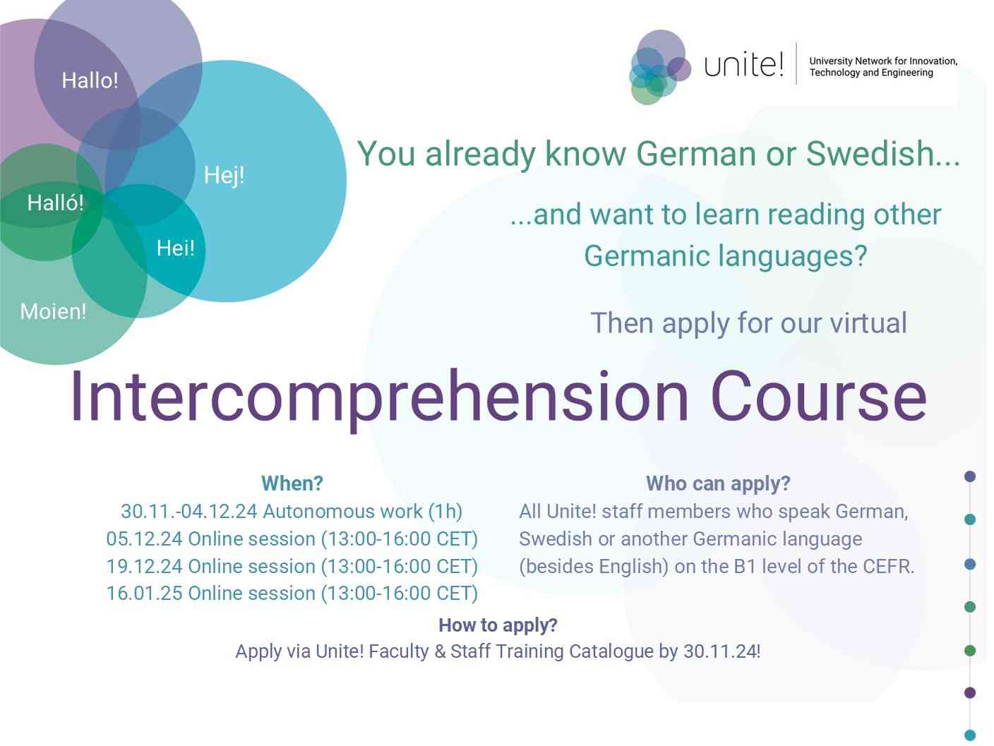 Course Training for Staff: Germanic Intercomprehension - Learn to read other Germanic languages! (2024)